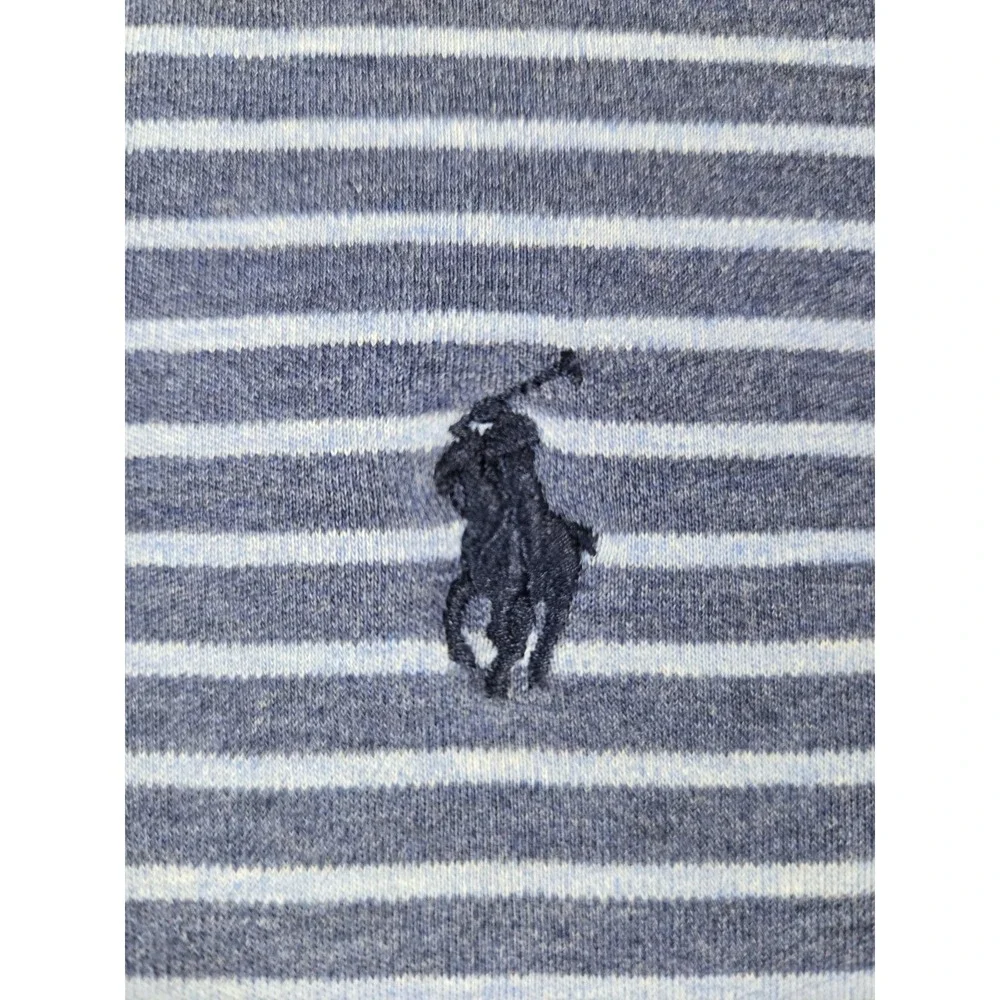 Polo Ralph Lauren Men's Blue Striped Short Sleeve Polo Shirt Size XL Emb Pony